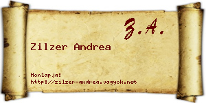 Zilzer Andrea névjegykártya